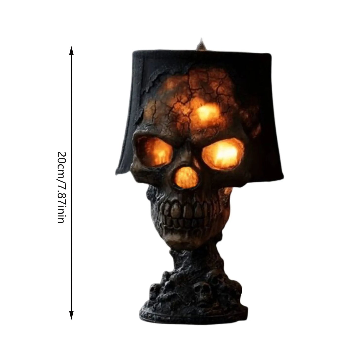 Lava Stone Skull Lamp — The Obsidian Ember