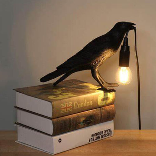 Raven Desk Lamp — The Whispering Sentinel