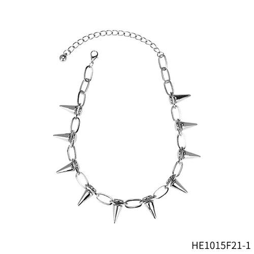 Gothic Rivet Spike Choker Necklace