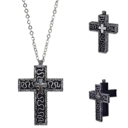 Cross Pendant Necklace with Secret Compartment