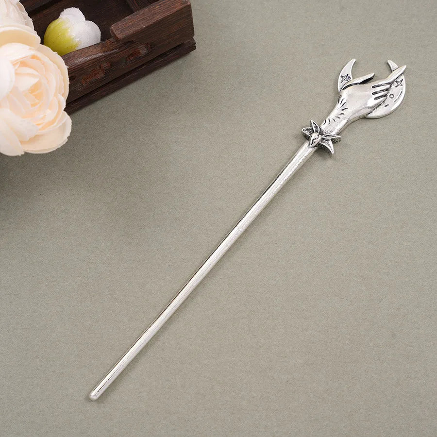 Mystical Hand Hair Stick – Celestial Gothic Fantasy Design