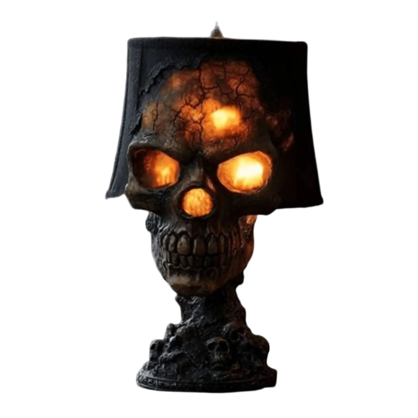 Lava Stone Skull Lamp — The Obsidian Ember