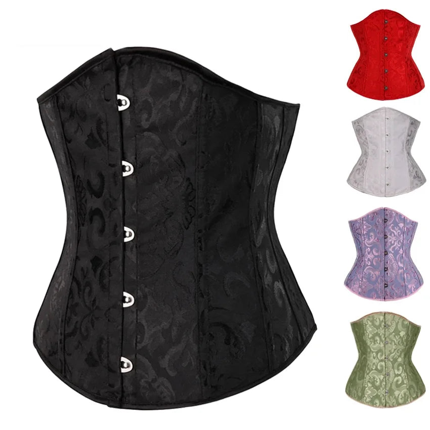 Floral Brocade Underbust Corset