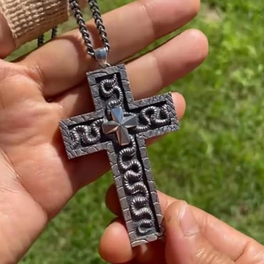 Cross Pendant Necklace with Secret Compartment