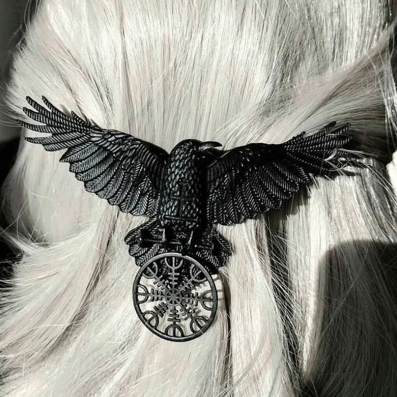 Gothic Crow Hairclip