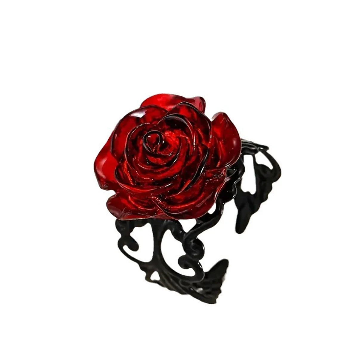 Crimson Rose Vine Ring
