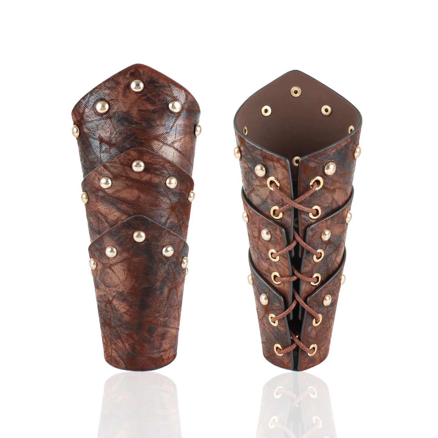 Viking Warrior Leather Bracers