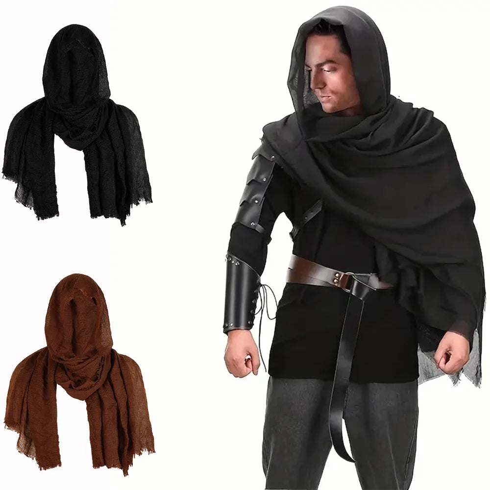 Medieval Hooded Cloak Scarf