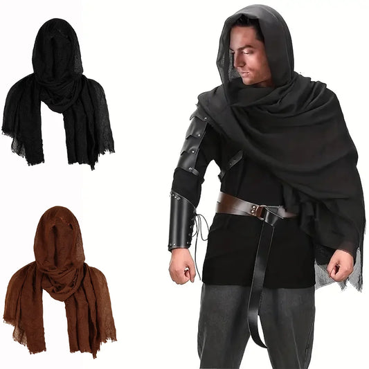 Medieval Hooded Cloak Scarf