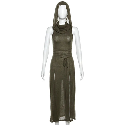 The Dune Wraith — Hooded Gothic Desert Dress