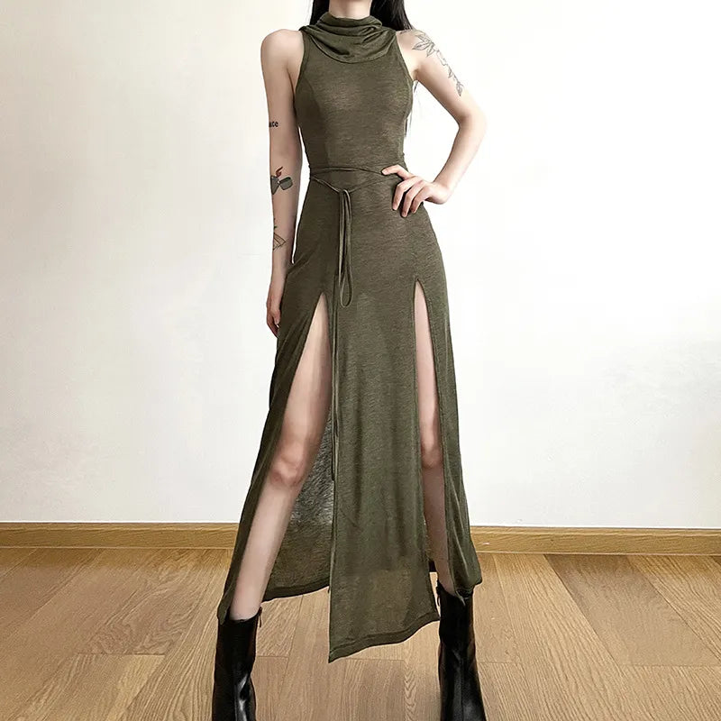 The Dune Wraith — Hooded Gothic Desert Dress
