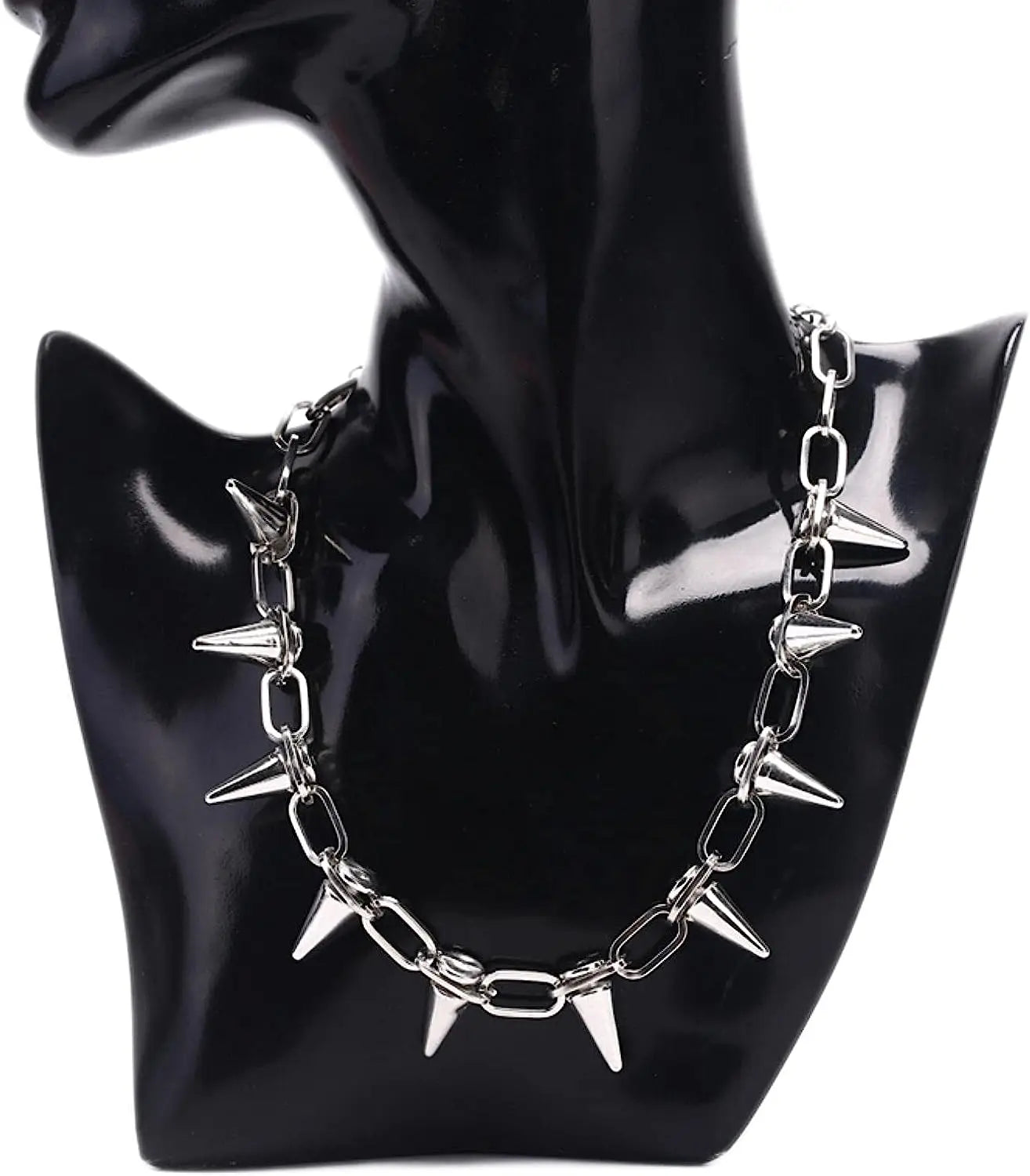 Gothic Rivet Spike Choker Necklace