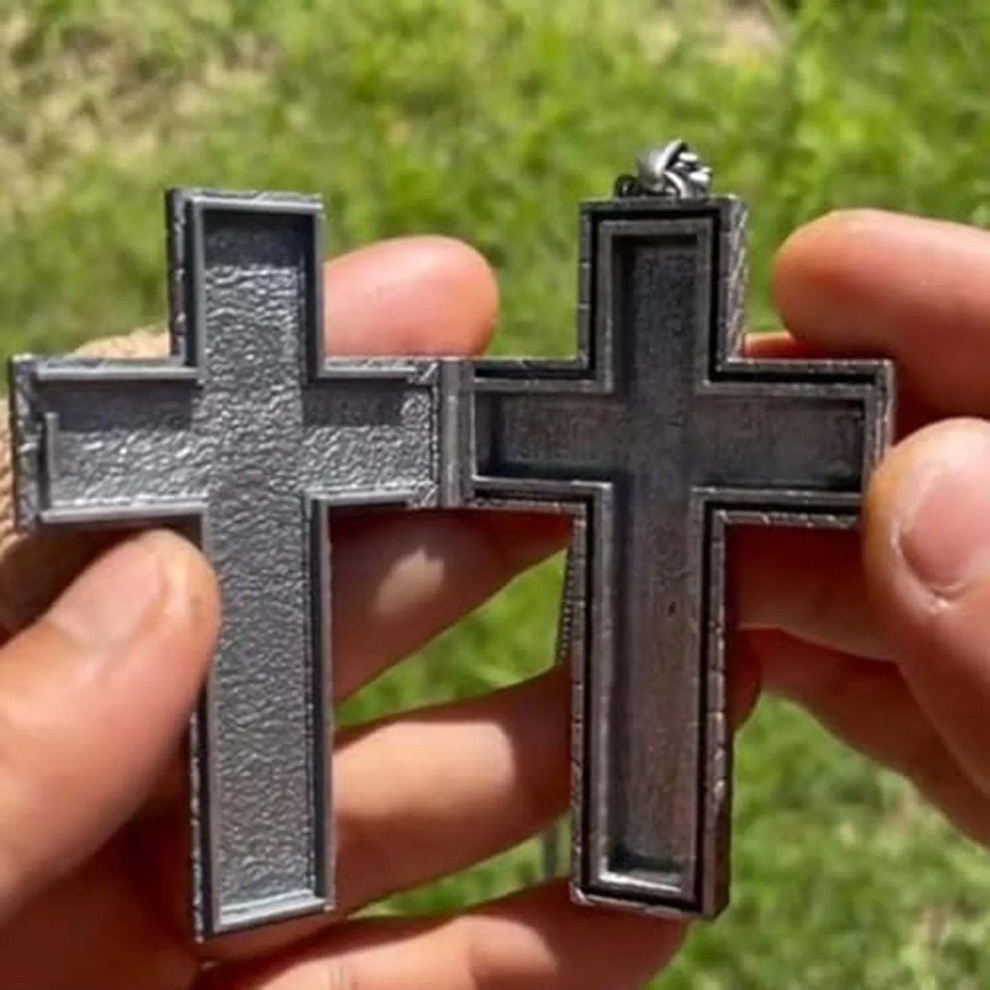 Cross Pendant Necklace with Secret Compartment