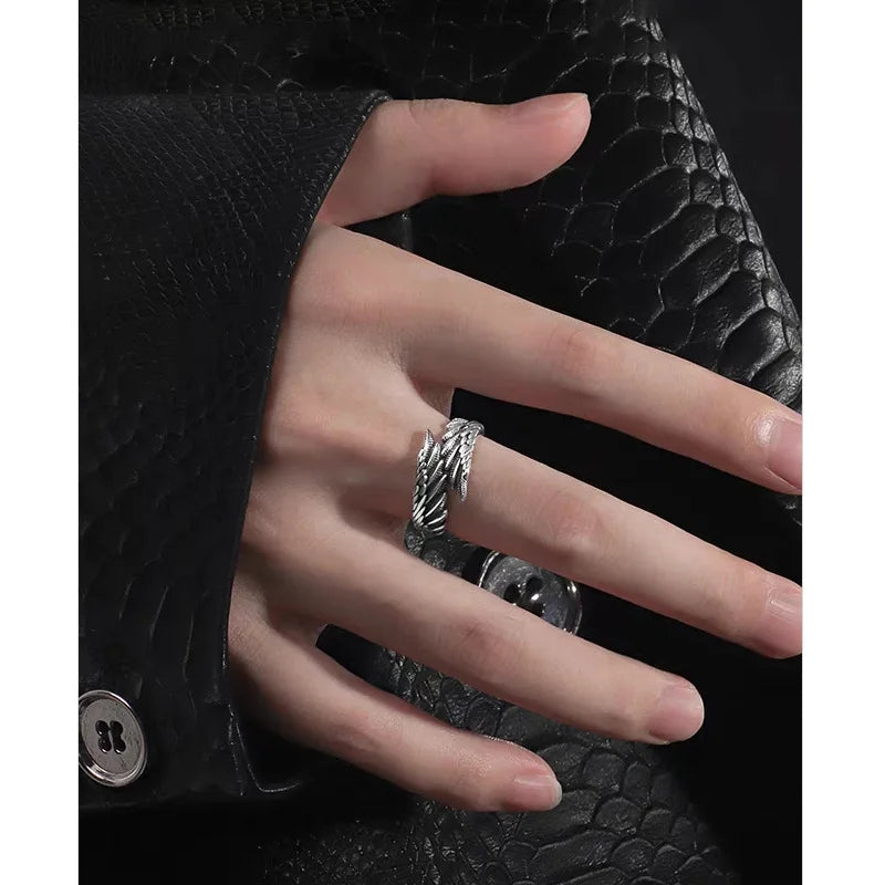 Angel & Demon Wings Gothic Ring
