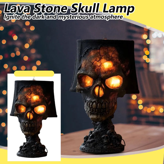 Lava Stone Skull Lamp — The Obsidian Ember