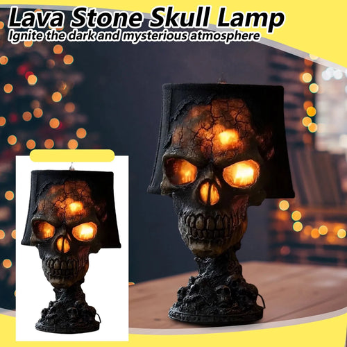 Lava Stone Skull Lamp — The Obsidian Ember