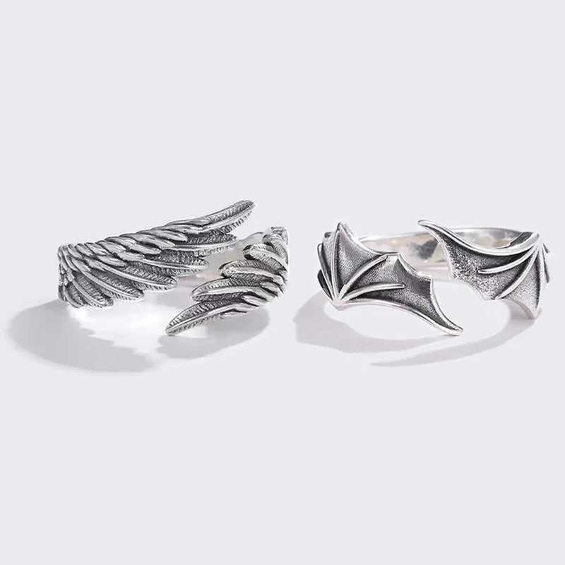 Angel & Demon Wings Gothic Ring