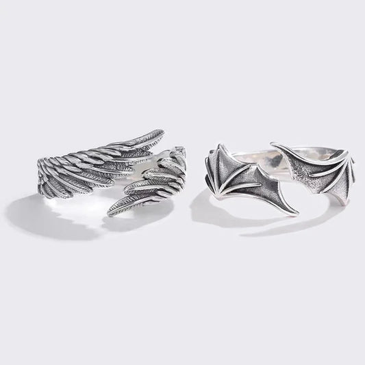 Angel & Demon Wings Gothic Ring