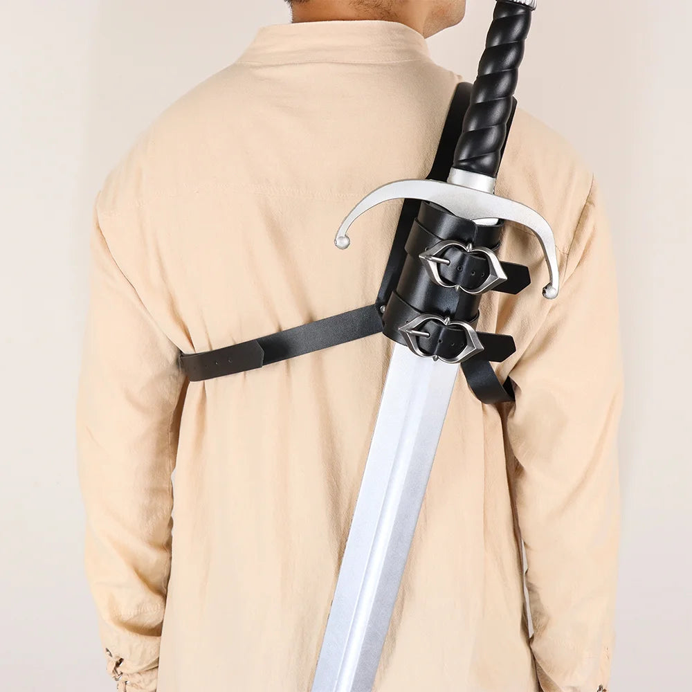 The Wanderer’s Sword Harness – Adjustable Faux Leather Back Strap