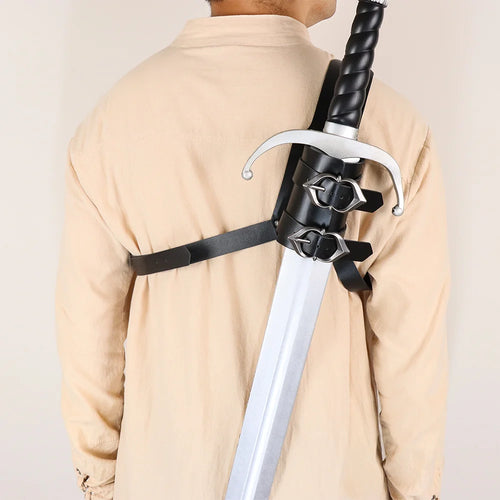 The Wanderer’s Sword Harness – Adjustable Faux Leather Back Strap
