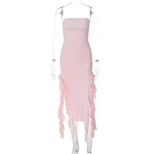 The Seraphine Rapture — Gothic Ruffled Maxi Dress