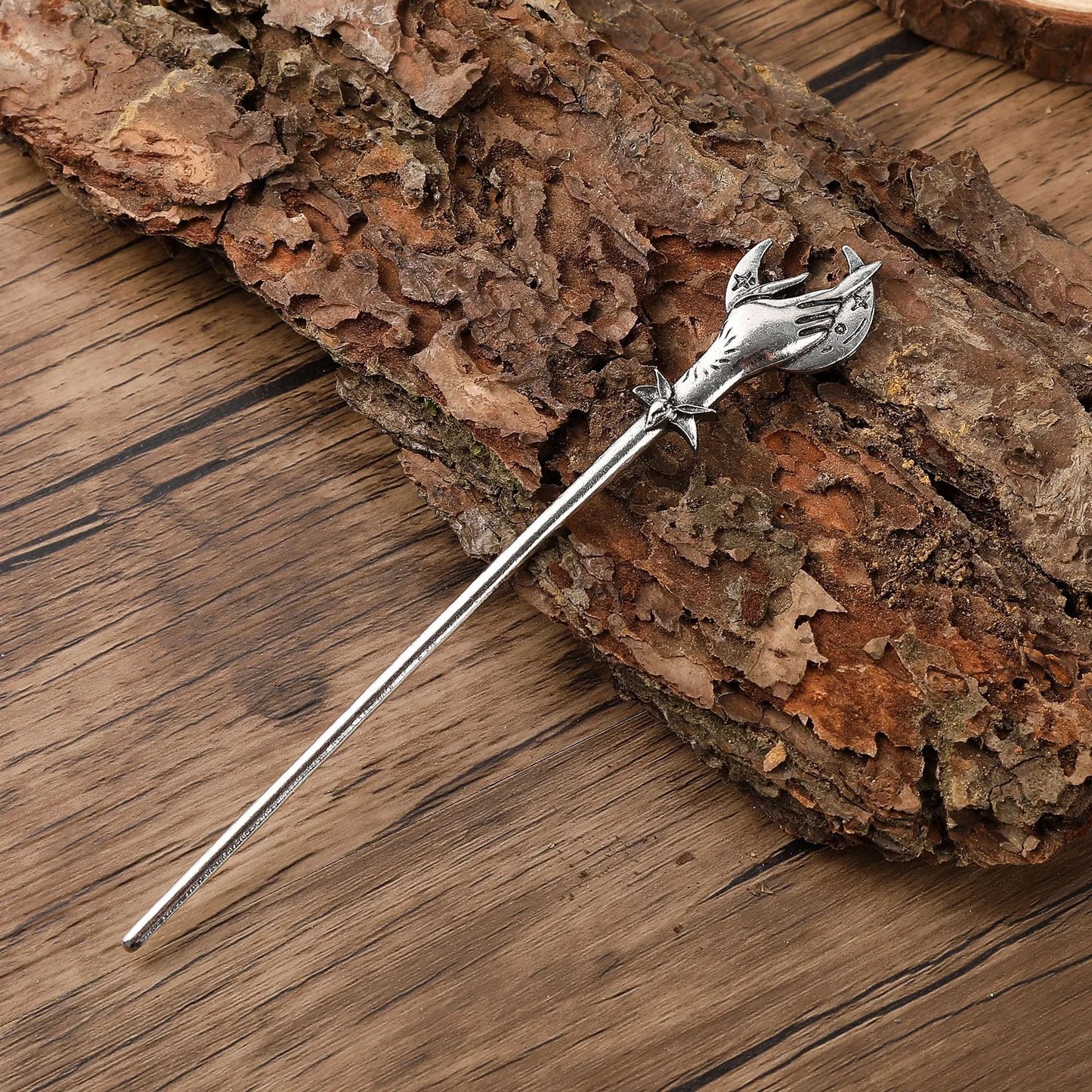 Mystical Hand Hair Stick – Celestial Gothic Fantasy Design