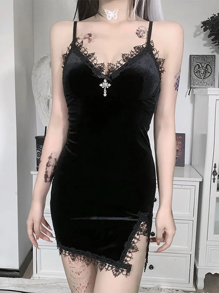 The Velvet Cross — Midnight Mini Dress